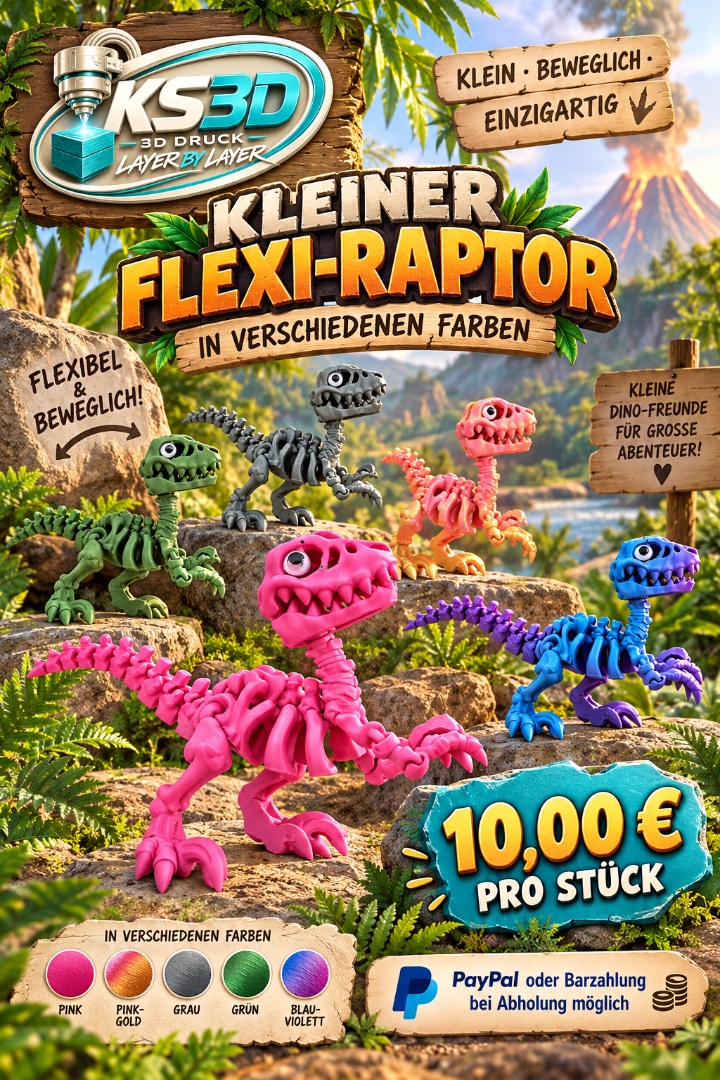 Kleiner Flexi Raptor